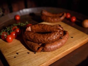 Rūkytos latviškos grill dešrelės "Alus"