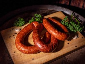 Krokuvos karšto rūkymo dešra apie 400g/vnt