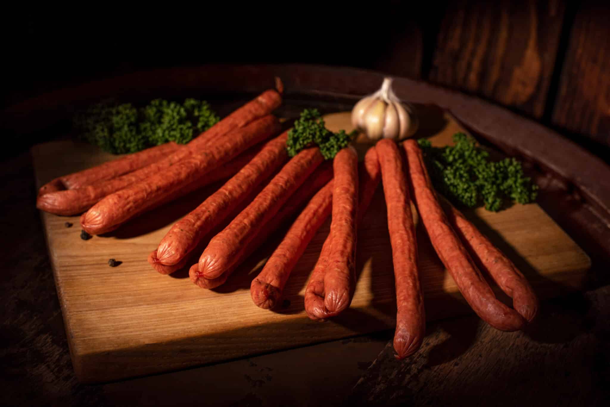 Karšto rūkymo medžiotojų dešrelės, pakuotėje apie 600-700g