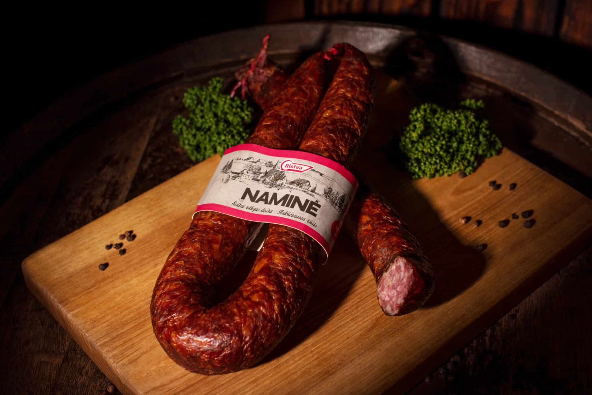Naminė Šalto rukymo dešra apie 700g rinkelė
