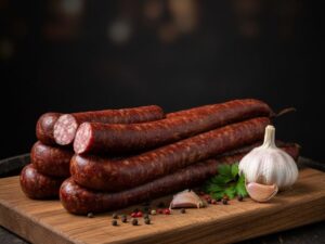 Šalto rūkymo kaimiška namine dešra